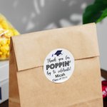 Personalized Thank You for Popping By Class of 2026 Graduation Stickers Labels with Name Graduation Party Decor for Graduates