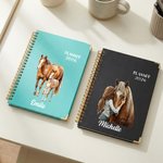 Personalized Horse Flower Butterfly 2026 Planner A5 Spiral Notebook with Name and Weekly Monthly Planner Pages Birthday Gift for Horse Owners Lovers