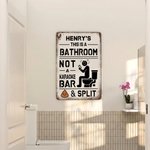 Personnalisé Funny This Is A Bathroom Not An Internet Cafe Vintage Metal Sign Farmhouse Washroom Wall art Decor Housewarming Gift for Him Husband Dad