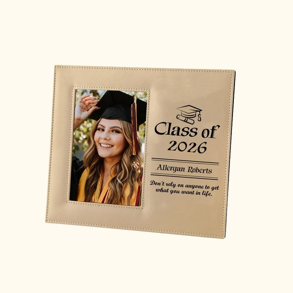 Personalisierte Klasse von 2026 Absolvent Fotorahmen mit Graduierung Nachricht Graduierung Keepsake Geschenk für Absolventen Freunde Tochter Sohn
