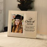 Personalised Class of 2026 Graduate Photo Frame with Graduation Message Graduation Keepsake Gift for Graduates Friends Daughter Son