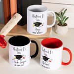 Personlig Mastered It Graduation Cap 11oz namnmugg med skolans namn och år Graduation Gift for Graduates