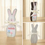 Personalized Cute Easter Bunny Wooden Ornament with Name Tabletop Decor Easter Party Gift for Family Kids