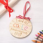 Personalized I Did It Educational Milestone Ornament with Engraved Grade and Year Cherished Graduation Gift for Kids
