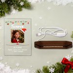 Personligt LED-nattljus i akryl med mjukt sken med flera teman, fototext och träfot I kärleksfullt minne Julklapp till vänner och familj