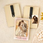 Personalised Watercolor Photo Wooden Car Visor Clip with Text Car Accessories Birthday Anniversary Gift for Couple Family Friend
