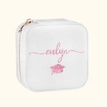 Boîte de rangement en velours pour bijoux avec nom Cadeau de fin d'études pour les diplômés de la classe 2026