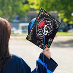 Cadeau de fin d'études personnalisé en forme de fleur pour fille forte avec le nom de la classe 2025 Cadeau de fin d'études pour les diplômés