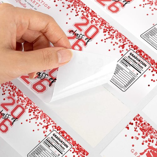 Differentes options de couleurs pour les etiquettes de bouteille d'eau diplome