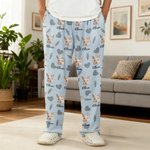 Personligt tassavtryck morot husdjur foto mjuk hudvänlig pyjamasbyxor med namn födelsedagspresent för familj vänner husdjursälskare