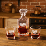 Personalisierte Opa etabliert Whiskey Decante mit Datum und Titel Vatertag Geburtstag Geschenk für Barkeeper Whiskey-Liebhaber