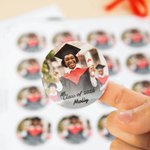 Personlige bildeklistremerker med navn og tekst sett med 20 Favor Label Celebration Party Decor for Graduates