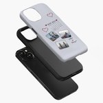 Personalized 3 Photos Name Phone Case for iPhone or Samsung Daily Use Birthday Anniversary Gift for Couples Friends