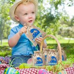 Personalisierte niedliche Kaninchenohr Dinosaurier Drawstring Geschenk Tasche mit Namen Ostern Jagd Party Geschenk für Jungen Mädchen