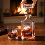 Personalisierte Opa etabliert Whiskey Decante mit Datum und Titel Vatertag Geburtstag Geschenk für Barkeeper Whiskey-Liebhaber