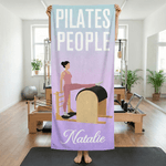 Serviette de bain Pilates personnalisée avec nom Accessoires de sport Cadeau d'anniversaire pour les amateurs de Pilates