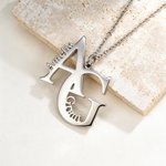 Personalized Double Initials Names Necklace Dainty Jewelry Wedding Birthday Anniversary Mother's Day Gift for Women