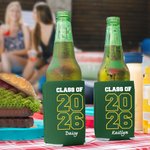Personalizado Multicolor 12oz-16oz Beer Can Sleeve Hugger Cooler con Nombre Set de 12 Regalo de Graduación para Graduados