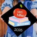 Cadeau de fin d'études pour les enseignants Diplômés Décoration de chapeau de fin d'études avec diplôme et année
