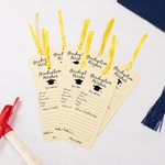 Personalized Graduation Wishes Card Tags with Ribbon Name and Year Set of 8 Party Decor Graduation Gift for Graduates