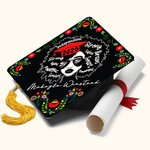 Cadeau de fin d'études personnalisé en forme de fleur pour fille forte avec le nom de la classe 2025 Cadeau de fin d'études pour les diplômés
