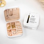 Personalisierte Klasse von 2026 Quaste Muster Lederschmuck Box mit Namen und Wunsch Nachricht Portable Reise Accessoire Graduierung Geschenk für Absolventen