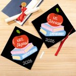 Cadeau de fin d'études pour les enseignants Diplômés Décoration de chapeau de fin d'études avec diplôme et année