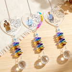 Personalized Butterfly Photo Acrylic Window Hanging Suncatcher with Name Text and Year Anniversary Sympathy Gift for Loss of Love Dad Mom