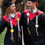 Personlig klass av 2026 Rose Rhinestone Tvåfärgad flätad examensband Lei med texter Graduation Party Decor Gift for Graduates