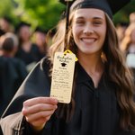 Personalized Graduation Wishes Card Tags with Ribbon Name and Year Set of 8 Party Decor Graduation Gift for Graduates