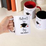 Personlig Mastered It Graduation Cap 11oz namnmugg med skolans namn och år Graduation Gift for Graduates
