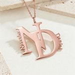 Personalized Double Initials Names Necklace Dainty Jewelry Wedding Birthday Anniversary Mother's Day Gift for Women