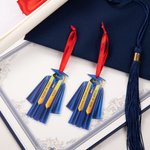 Personalized Graduation Gown Shape Ribbon Acrylic Ornament with Name and Text Christmas Tree Decor Class Of 2026 Graduation Gift for Graduates