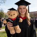 Personalisierter Niedlicher Absolventenhut Plüsch Teddybär mit Namen und Uni-Wappen Schule Abschluss Geschenk für Kinder Absolventen der Klasse 2026