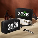 Personalised Graduation Hat Large Capacity Toiletry Bag with Year and Colourful Name Travel Accessories Class of 2026 Gift for Men