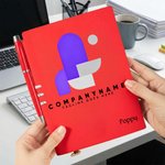 Personalizada Logotipo de la empresa PU cuero cuaderno pluma Set con nombre y lema aniversario promoción regalo para el empleado