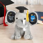 Gepersonaliseerd Olifant Bewaar Speelgoed met Voorletter Naam Jaar Klas van 2026 School Grad Gift voor Afgestudeerden