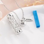 Personlig Hollow Wave Heart Rose Perfume Diffuser Halskjede med navn Daglig bruk Bursdag Jubileumsgave til kvinner
