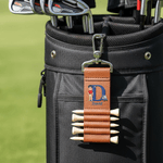 Personalisierte Cartoon Character Initial PU Leder Golf Tee Halter Tasche Tag mit Namen und 5 Pcs Bambus Tees Spiel Tag Geburtstag Geschenk für Golfspieler