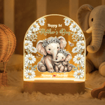 Luz de noche acrílica personalizada con nombre y base de madera Decoración de habitación Cumpleaños Día de la madre Regalo para mamá Bebé