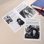 Personalized Graduation Newspaper Vintage Wrapping Paper with Text and Photo for Flower Bouquet Graduation Gift for High School College Graduates