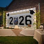 Personalized Graduation Cap Class Of 2026 Graduation Photo Banner with Text and Year Graduation Party Gift for Graduates