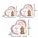 Personalized 1st Mother's Day Cute Parent-Child Animal Heart Acrylic Plaque with Name and Year Home Decor Mother's Day Birthday Gift for New Mom