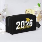 Personalised Graduation Hat Large Capacity Toiletry Bag with Year and Colourful Name Travel Accessories Class of 2026 Gift for Men