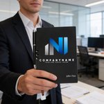 Personalizada Logotipo de la empresa PU cuero cuaderno pluma Set con nombre y lema aniversario promoción regalo para el empleado