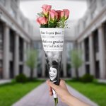 Personalized Graduation Newspaper Vintage Wrapping Paper with Text and Photo for Flower Bouquet Graduation Gift for High School College Graduates