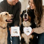 Personalizzato acquerello Pet Photos Ceramic Trinket Jewelry Dishish Uso quotidiano Engagement Party Anniversary Gift for Newlyweds Pampered Family