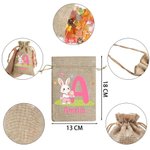 Sac de bonbons personnalisé avec nom et initiale - Cadeau de fête Pâques pour les garçons et les filles