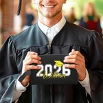 Personalised Graduation Hat Large Capacity Toiletry Bag with Year and Colourful Name Travel Accessories Class of 2026 Gift for Men