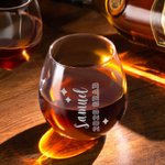 Personalised Graduation Cap Name Whiskey Rocks Glass with School Name and Year Graduation Party Birthday Gift for Graduates Classmates Drinkers